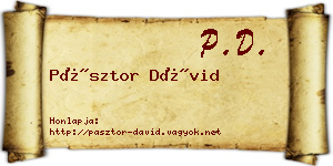 Pásztor Dávid névjegykártya