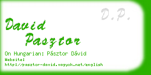 david pasztor business card
